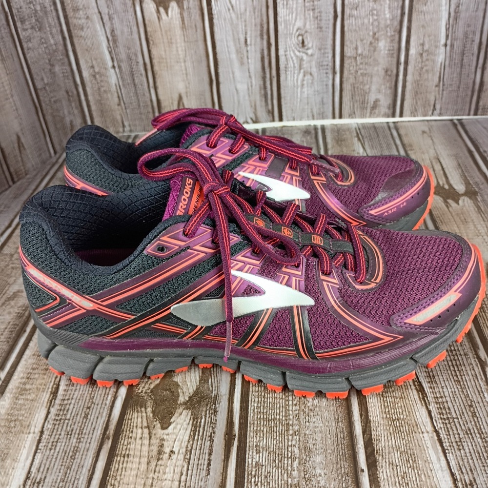 Brooks Adrenaline ASR 14 Womens Trail Running Shoes Purple Coral 1202341B646 9 B